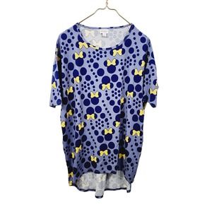 NEW Disney LuLaRoe Minnie Mouse Irma Shirt Top Purple Polka Dot Women's Size XS